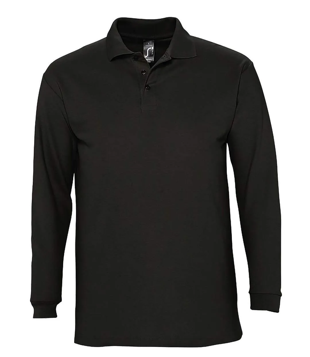 Polo manches longues - Homme - 11353 - noir