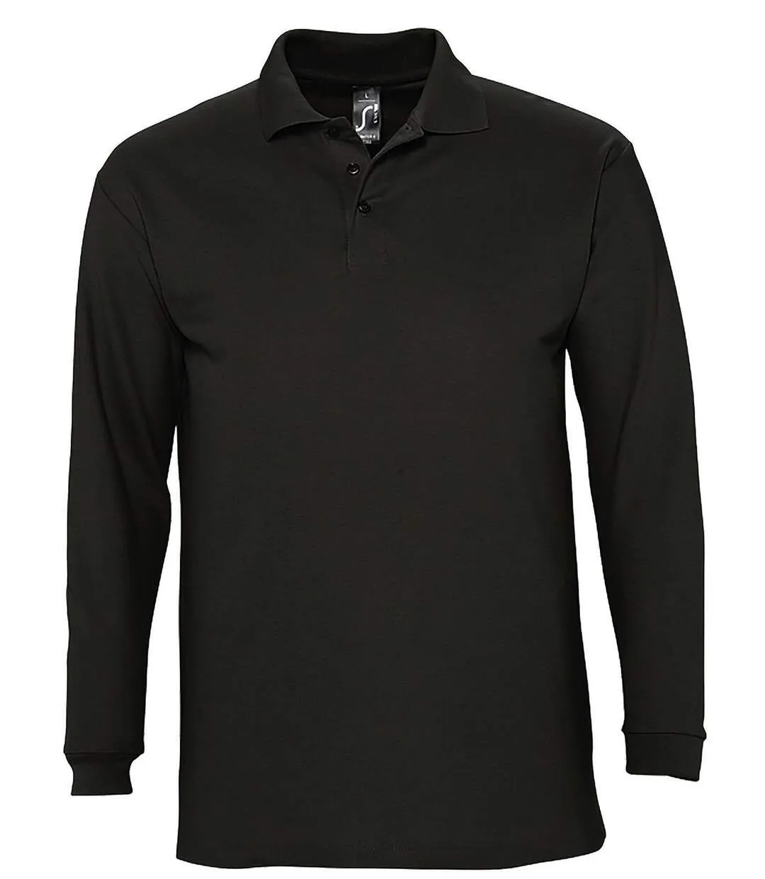 Polo manches longues - Homme - 11353 - noir