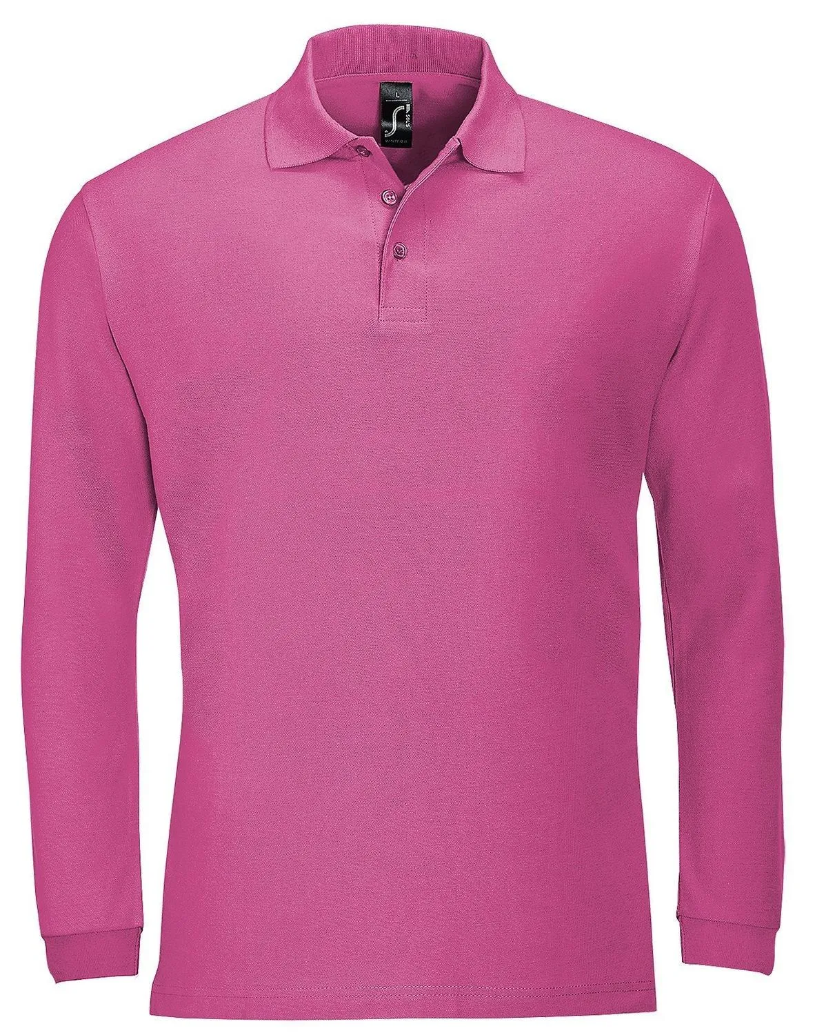 Polo manches longues - Homme - 11353 - rose 