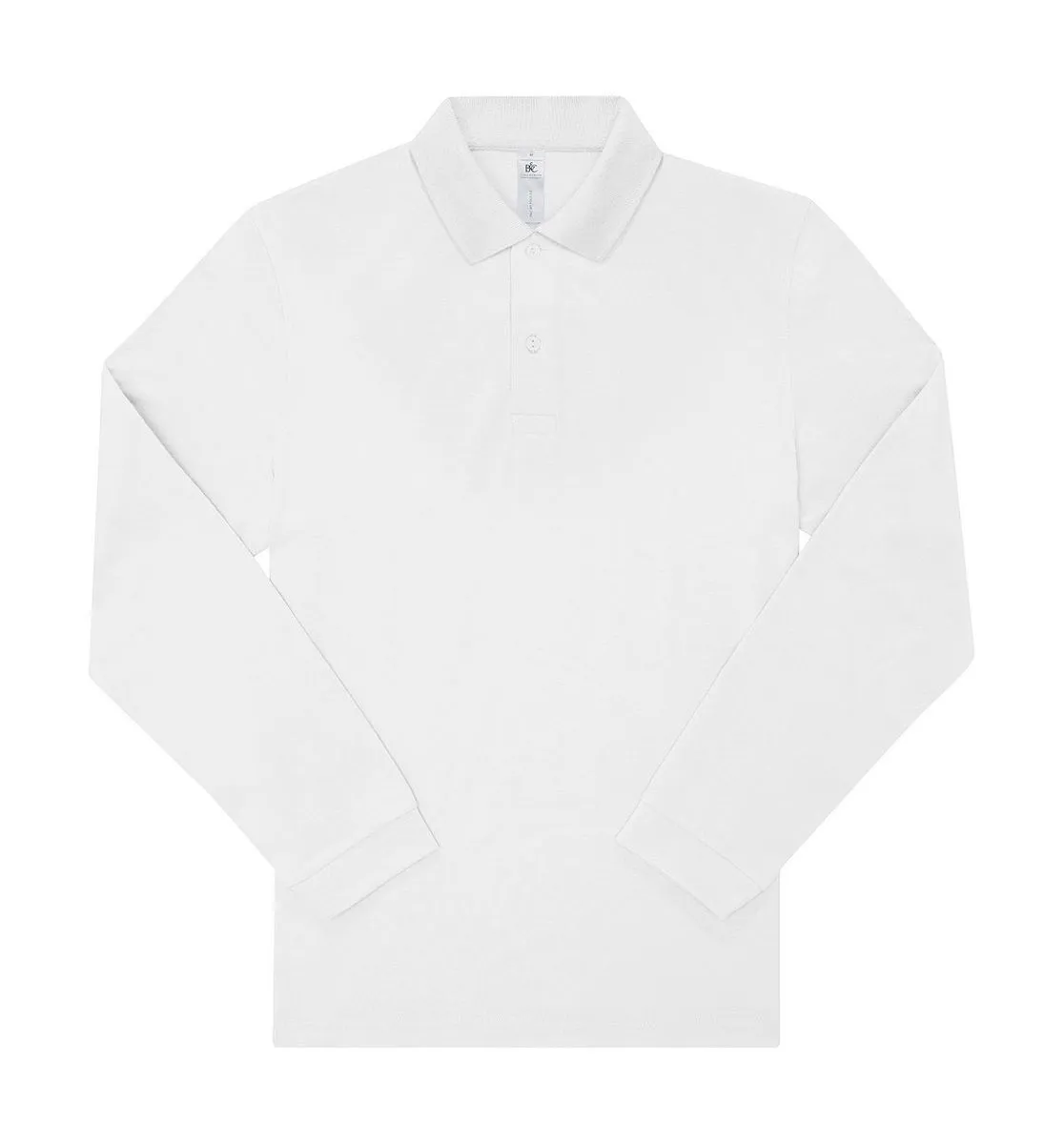 Polo manches longues- Homme - PU427 - blanc 