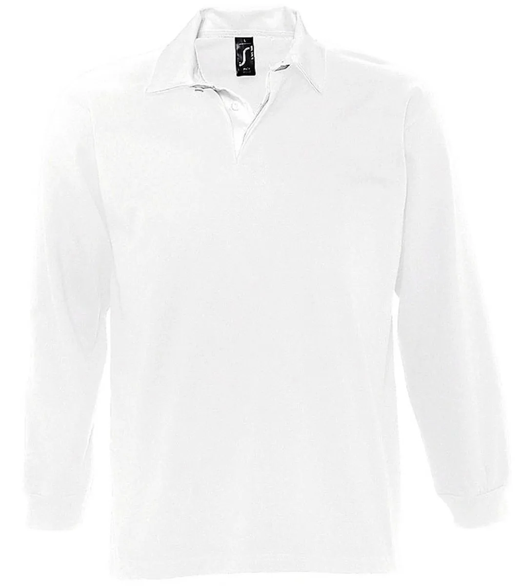 Polo rugby manches longues HOMME - 11313 - blanc 