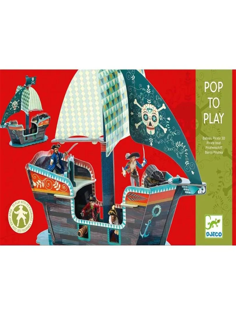 Pop To Play Bateau Pirate A Assembler - N/A