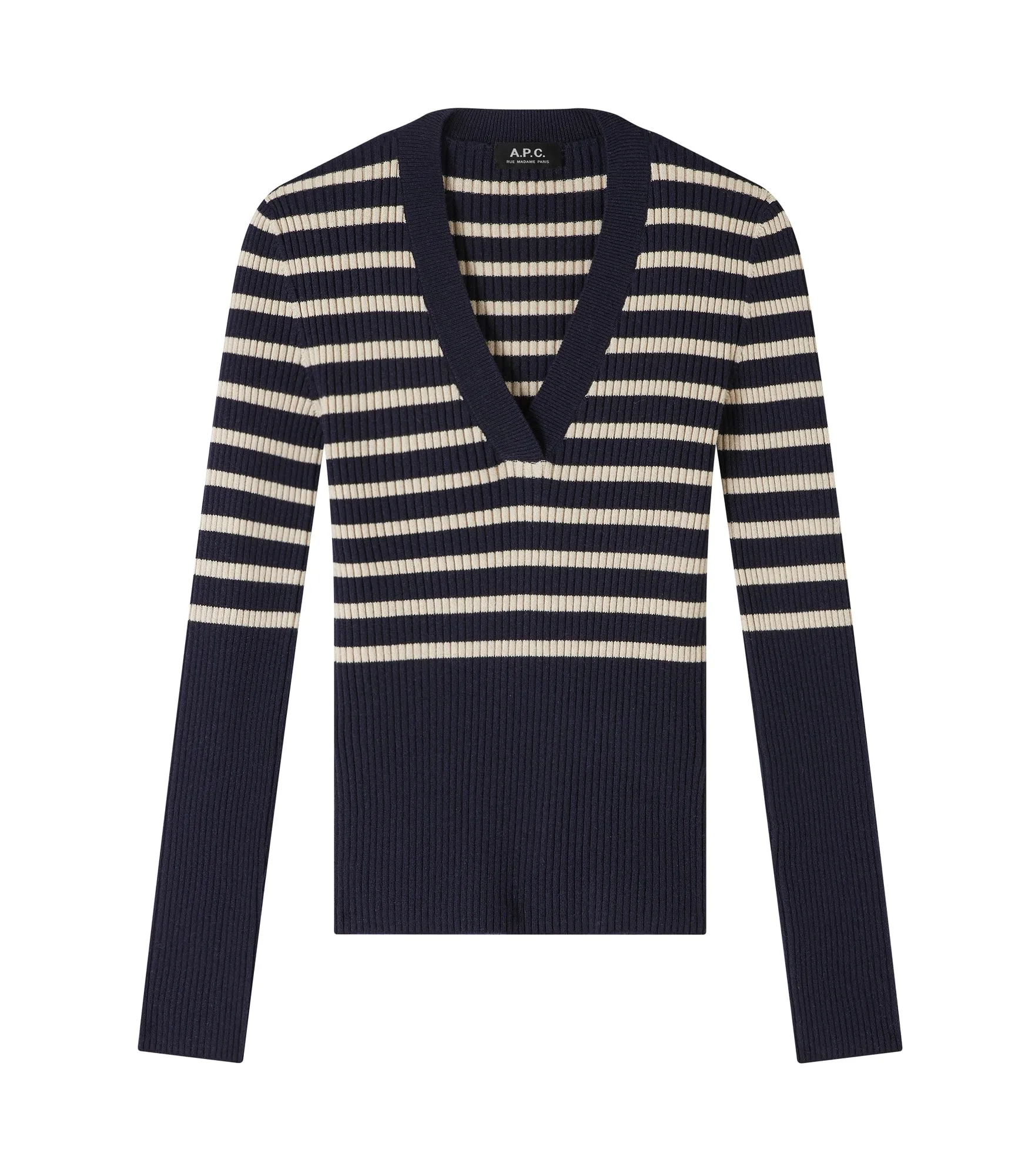 Pull Lou Dark navy/écru | A.P.C.
