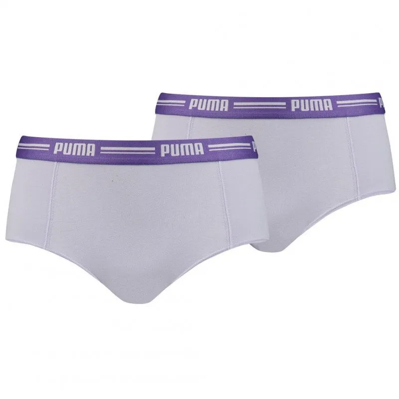 PUMA Lot de 2 Boxers Femme Coton ICONIC1 Purple