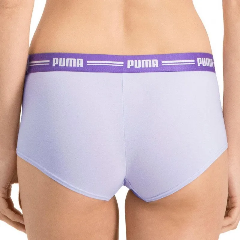 PUMA Lot de 2 Boxers Femme Coton ICONIC1 Purple