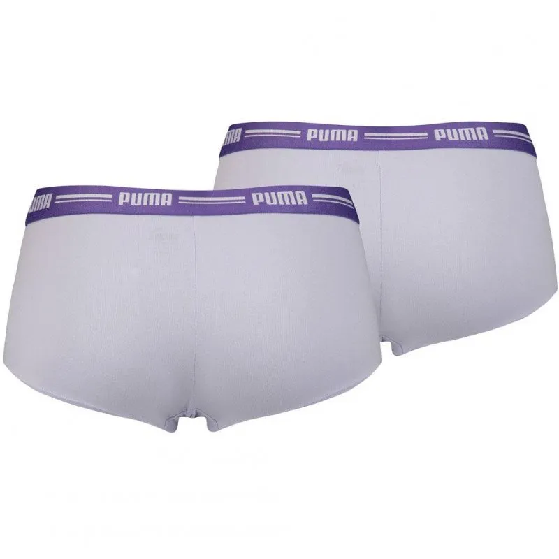 PUMA Lot de 2 Boxers Femme Coton ICONIC1 Purple