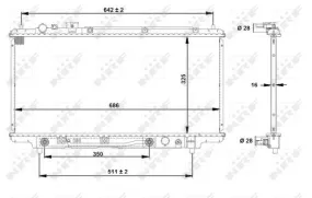 Radiateur, refroidissement du moteur NRF FRANCE 53519 
