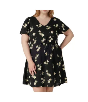 Robe Noir à Motifs Femme Vero Moda Curve Easy S