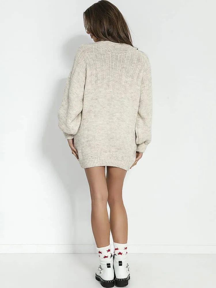 Robe Pull Hiver Courte en Laine