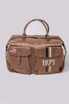 Sac de voyage en cuir Steve McQueen Nolan Week 48h tortoise Homme