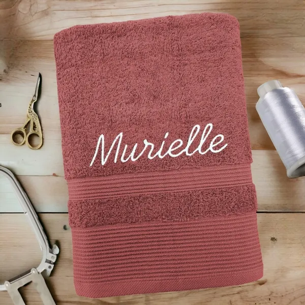 Serviette de bain "Marsala" personnalisée - 450gr/m²