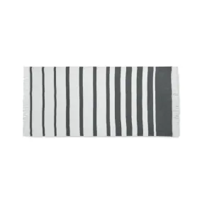 Serviette promotionnelle en coton recyclé et polyester recyclé - 170x100cm - WAVE- Vertlapub