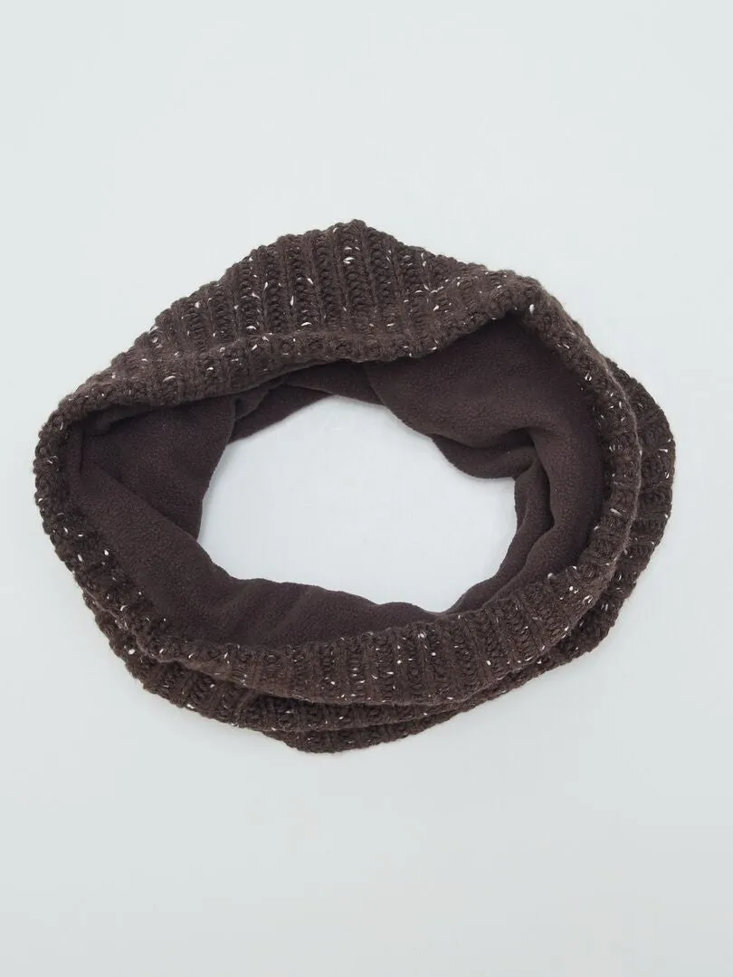 Snood en maille - Marron