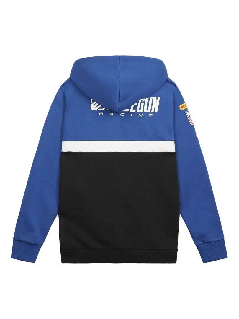 Sweat garçon à capuche avec zip Collection Racing Freegun - Bleu