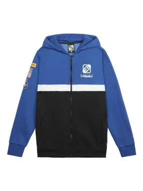 Sweat garçon à capuche avec zip Collection Racing Freegun - Bleu