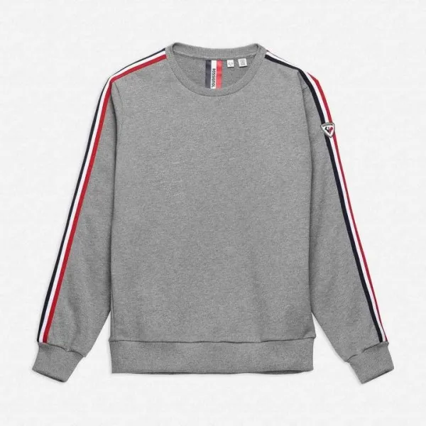 Sweat Rossignol Homme Flag Col Rond Gris | Schuss Sport