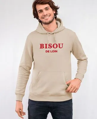 Sweatshirt femme Bisou de loin (effet velours)