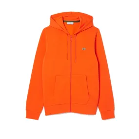 SWEATSHIRT ZIPPÉ À CAPUCHE LACOSTE SPORT AVEC EMPIÈCEMENTS EN MESH ORANGE