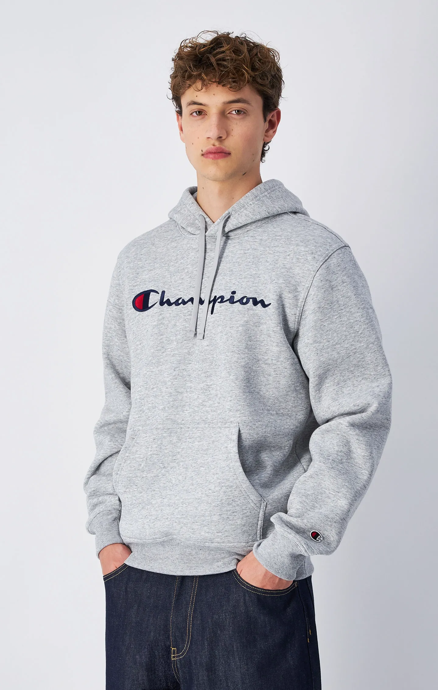 Sweatshirt à capuche en molleton avec grand logo | Champion France