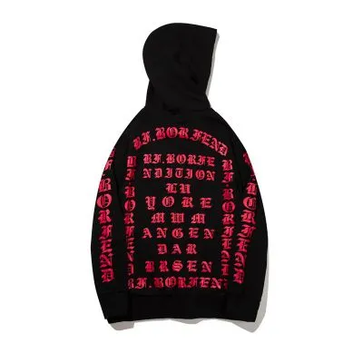 Sweatshirt à Capuche pour homme avec inscription lettres gothiques