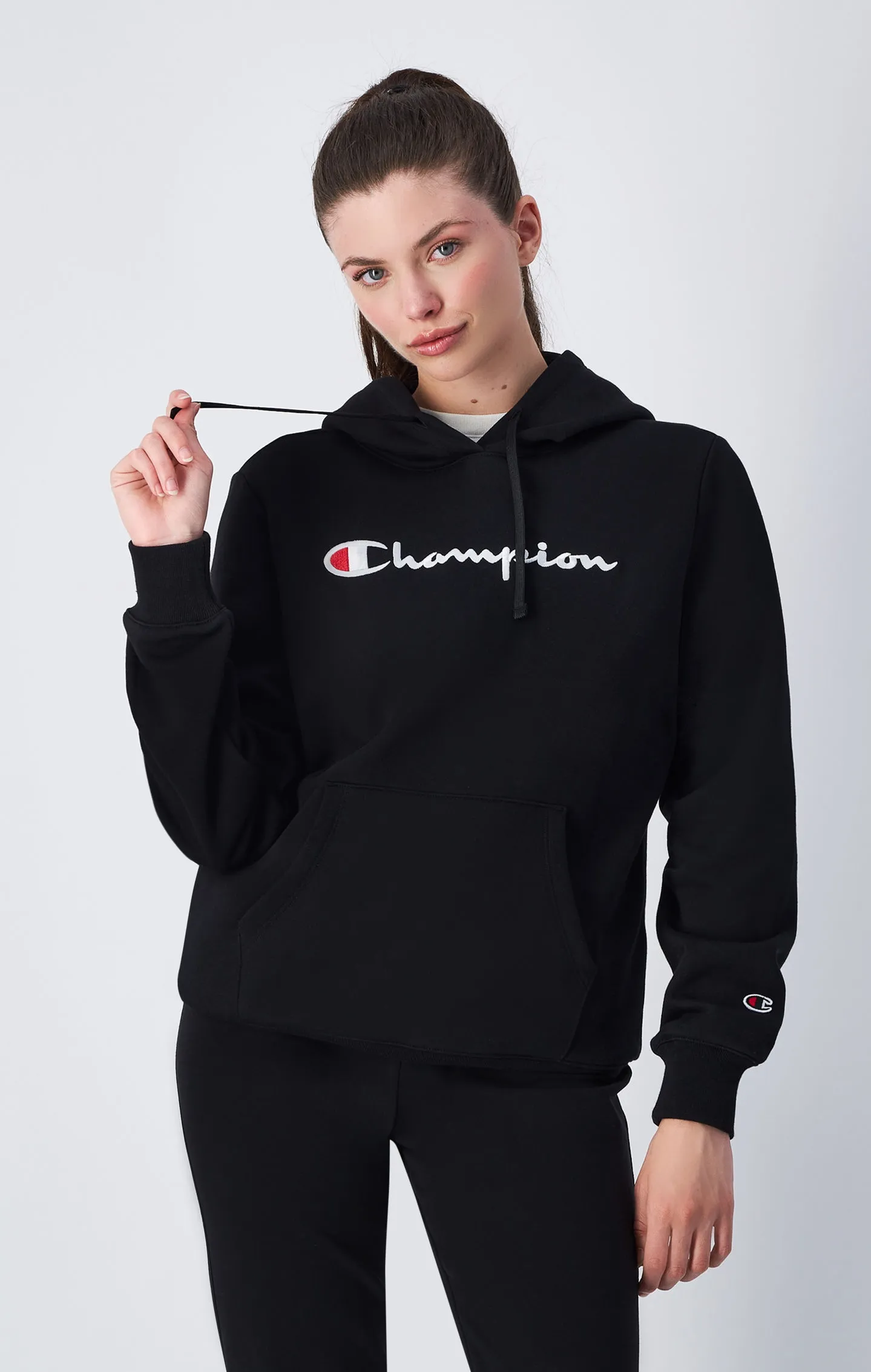 Sweatshirt à capuche slim avec grand logo | Champion France