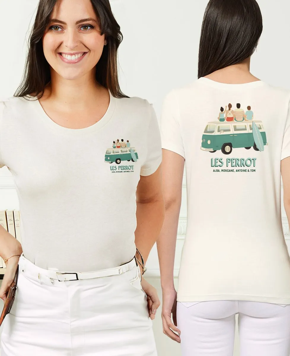 T-Shirt femme Famille en van backprint