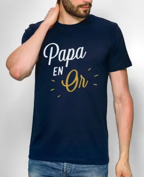 T-Shirt homme Papa en Or