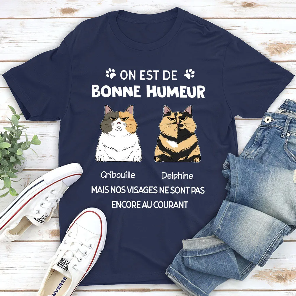 T-shirt Unisex Personnalisé - Chat De Bonne Humeur