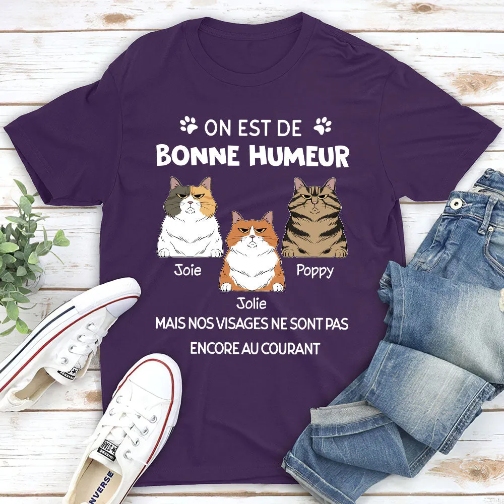 T-shirt Unisex Personnalisé - Chat De Bonne Humeur