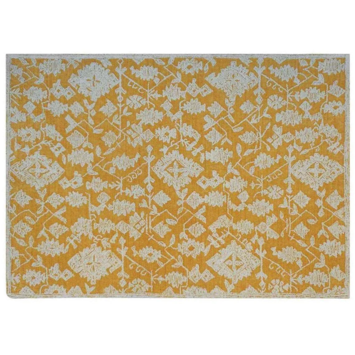 Tapis laine à motifs géometriques RENI or beige 120x180 | 3 Suisses