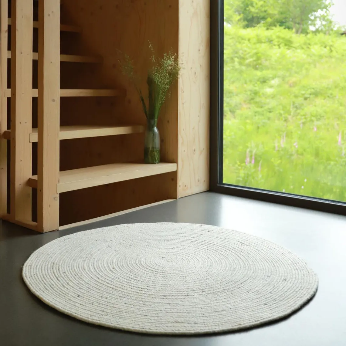 Tapis laine feutrée NEETHU NATUREL S | 3 Suisses