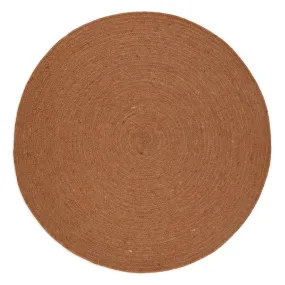 Tapis rond laine feutrée NEETHU marron taille S | 3 Suisses