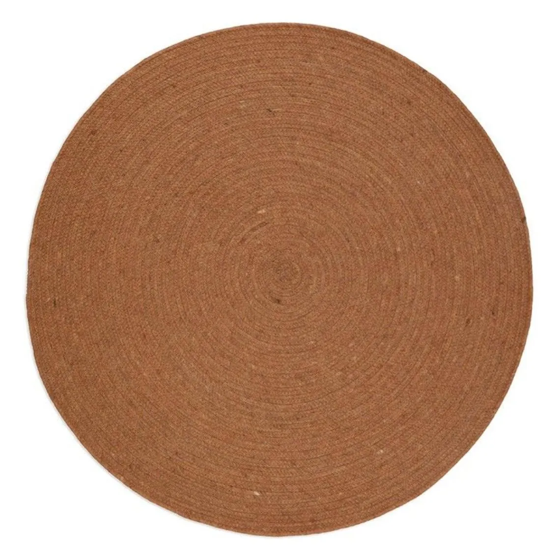 Tapis rond laine feutrée NEETHU marron taille S | 3 Suisses