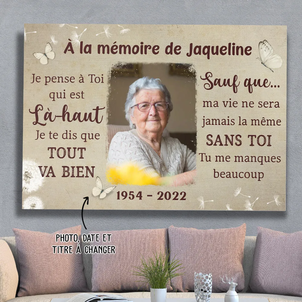 Toile Personnalisée - Je Pense À Toi Qui Est Là Haut