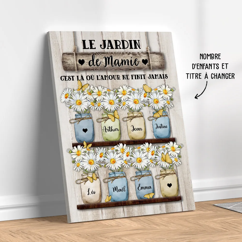 Toile Personnalisée - Le Jardin De Grandmère 2