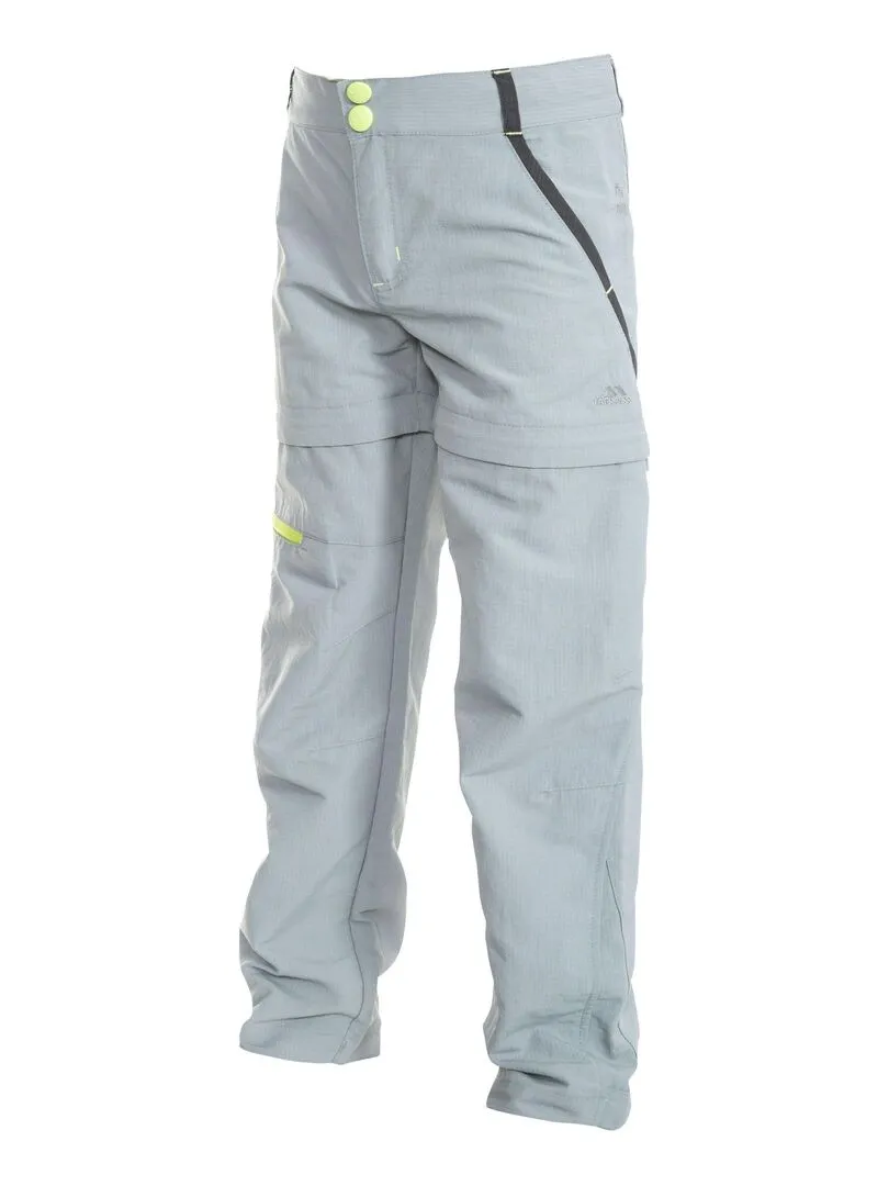 Trespass - Pantalon de randonnée convertible DEFENDER - Gris clair