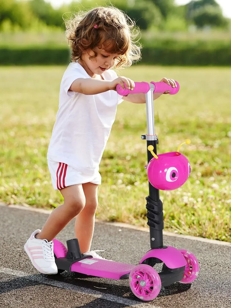 Trottinette pour enfants 3 en 1 - Rose