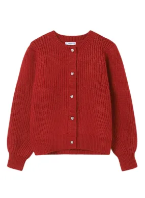 Veste Mayoral Canalé Rouge pour Fille