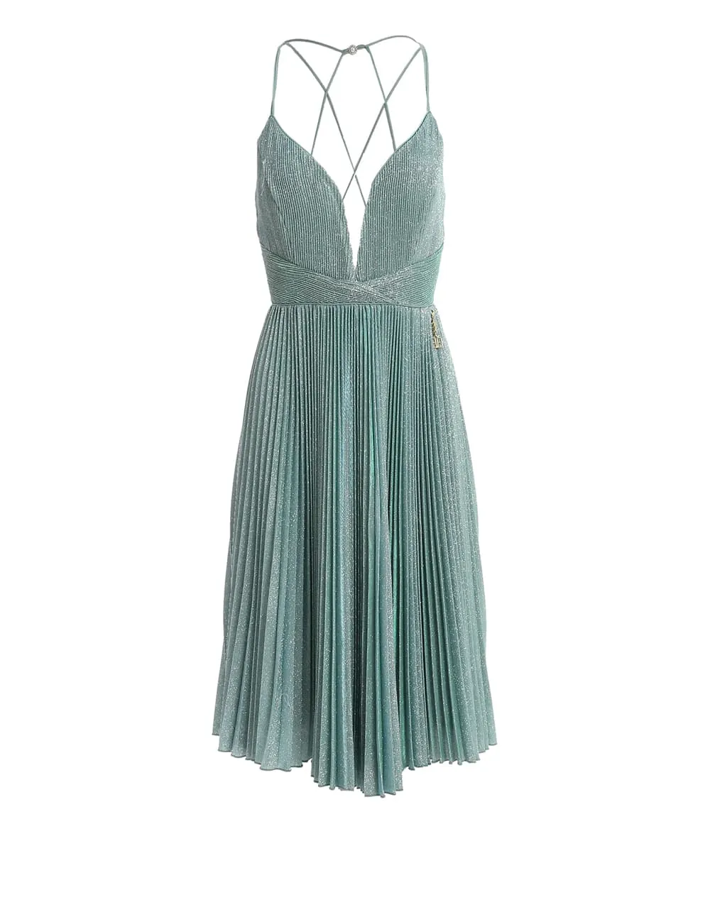 Vestido Fracomina Plisado Azul Mujer