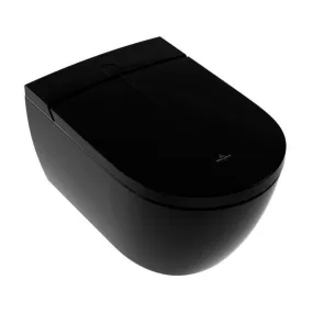 Villeroy & Boch ViClean-I 100 WC japonais lavant, technologie sans bride DirectFlush, en CeramicPlus, noir brillant (V0E100S0)