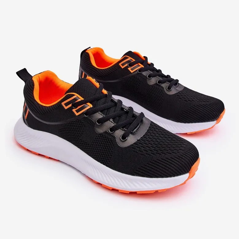 WR1 Chaussures de sport classiques pour hommes à lacets Noir-Orange Jasper le noir