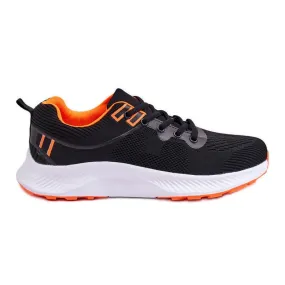 WR1 Chaussures de sport classiques pour hommes à lacets Noir-Orange Jasper le noir