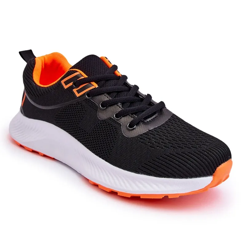 WR1 Chaussures de sport classiques pour hommes à lacets Noir-Orange Jasper le noir