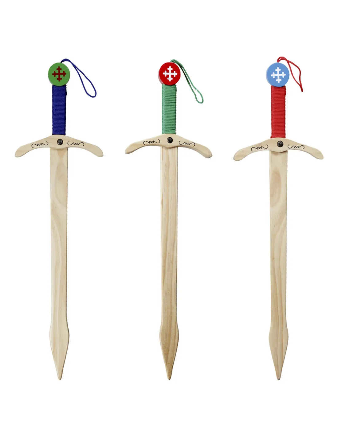 Épée templière en bois pour enfants (55 cm.) ⚔️ Boutique Épées