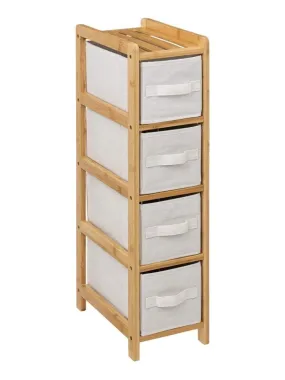 Étagère fine 4 rangements Tidy Box - Beige