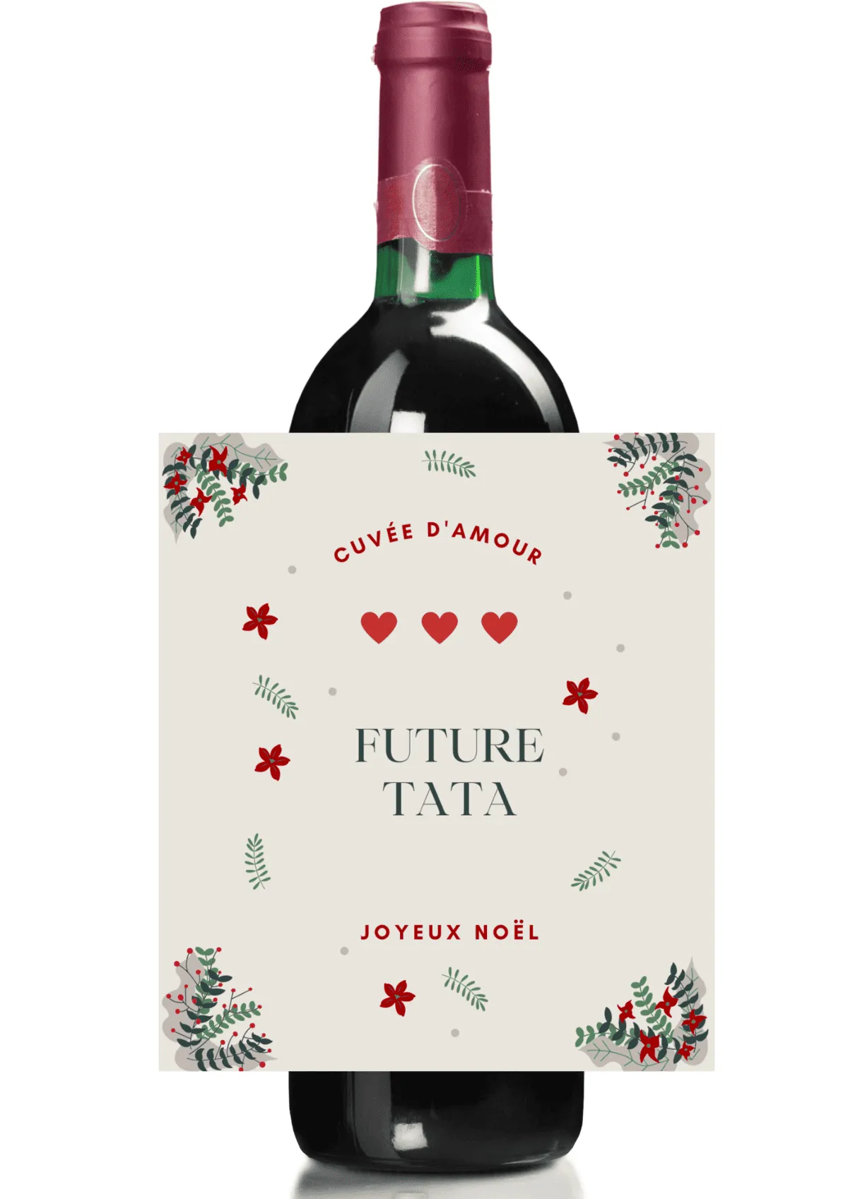 Étiquette bouteille de vin annonce grossesse 